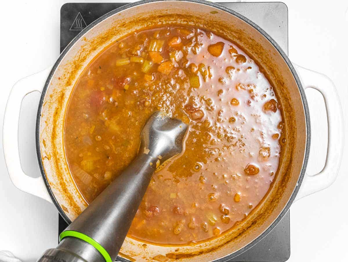 frullare la zuppa