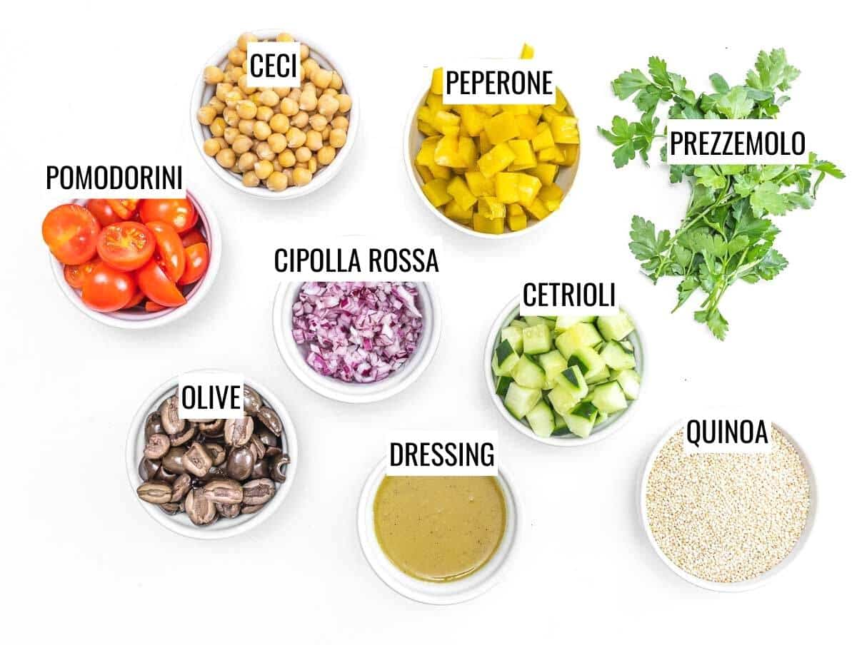 Insalata di Quinoa ingredienti
