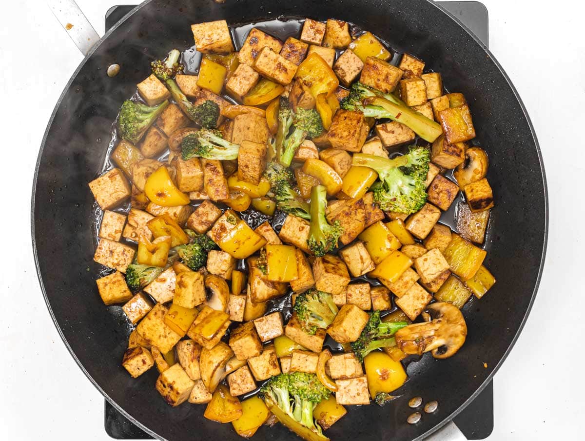 Tofu in padella pronta