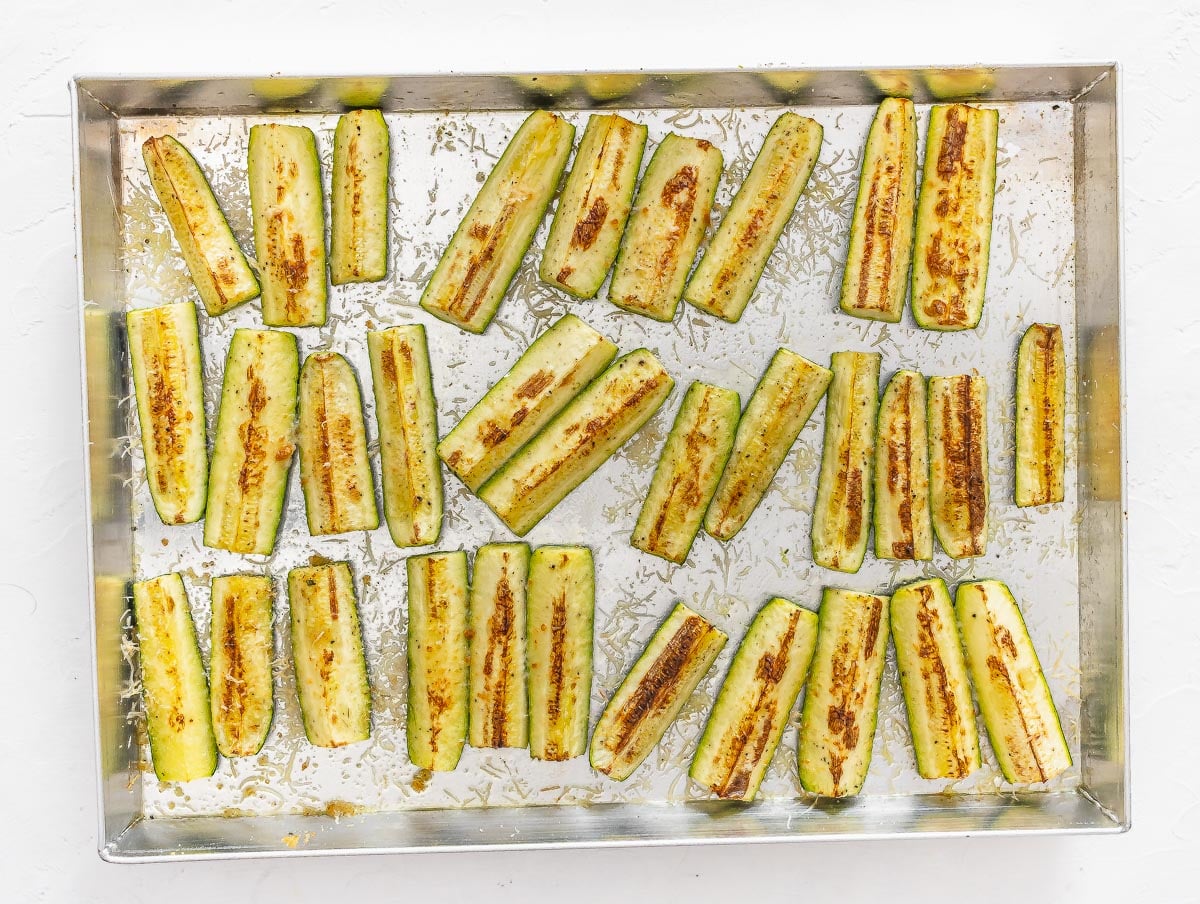 zucchine arrostite con parmigiano