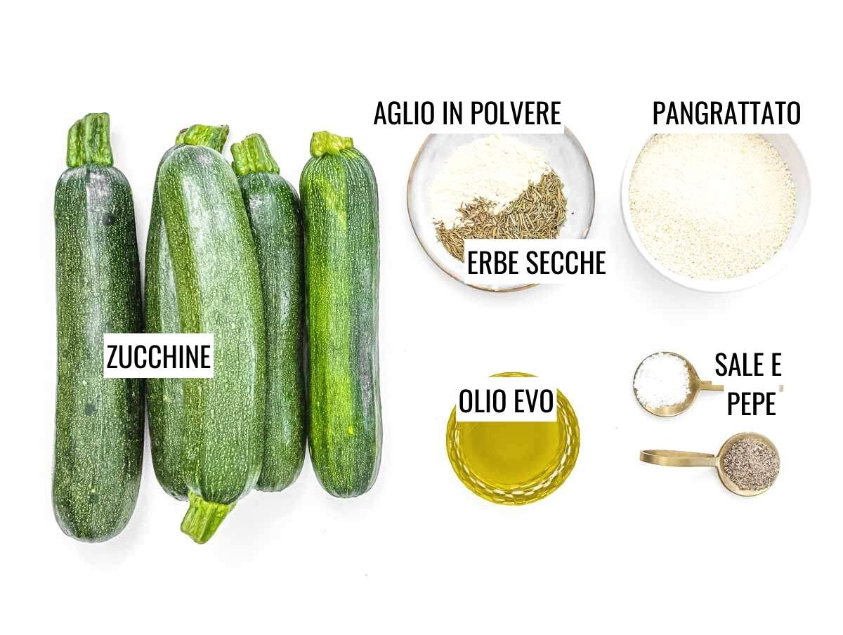 Zucchine al forno ingredienti
